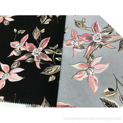 Ink Style Design with Cotton Linen Printed Fabric
